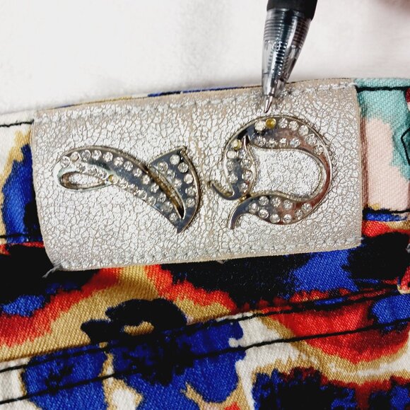 Virgin Only, Multi Colored Artsy Skinny Jeans, Size 29, Festival, Boho, Hippie - Picture 16 of 16